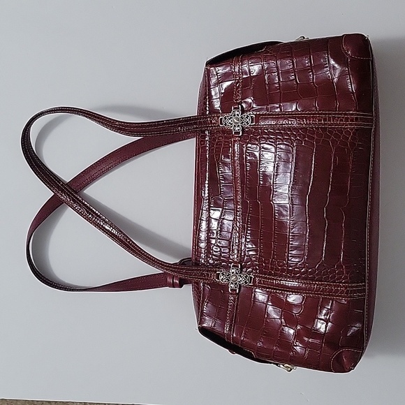 Brighton Vintage Cherry Red Snakeskin Bag - Picture 3 of 9